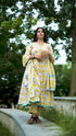 Yellow Handwork Block Print Anarkali Set – Alternate Kali Design